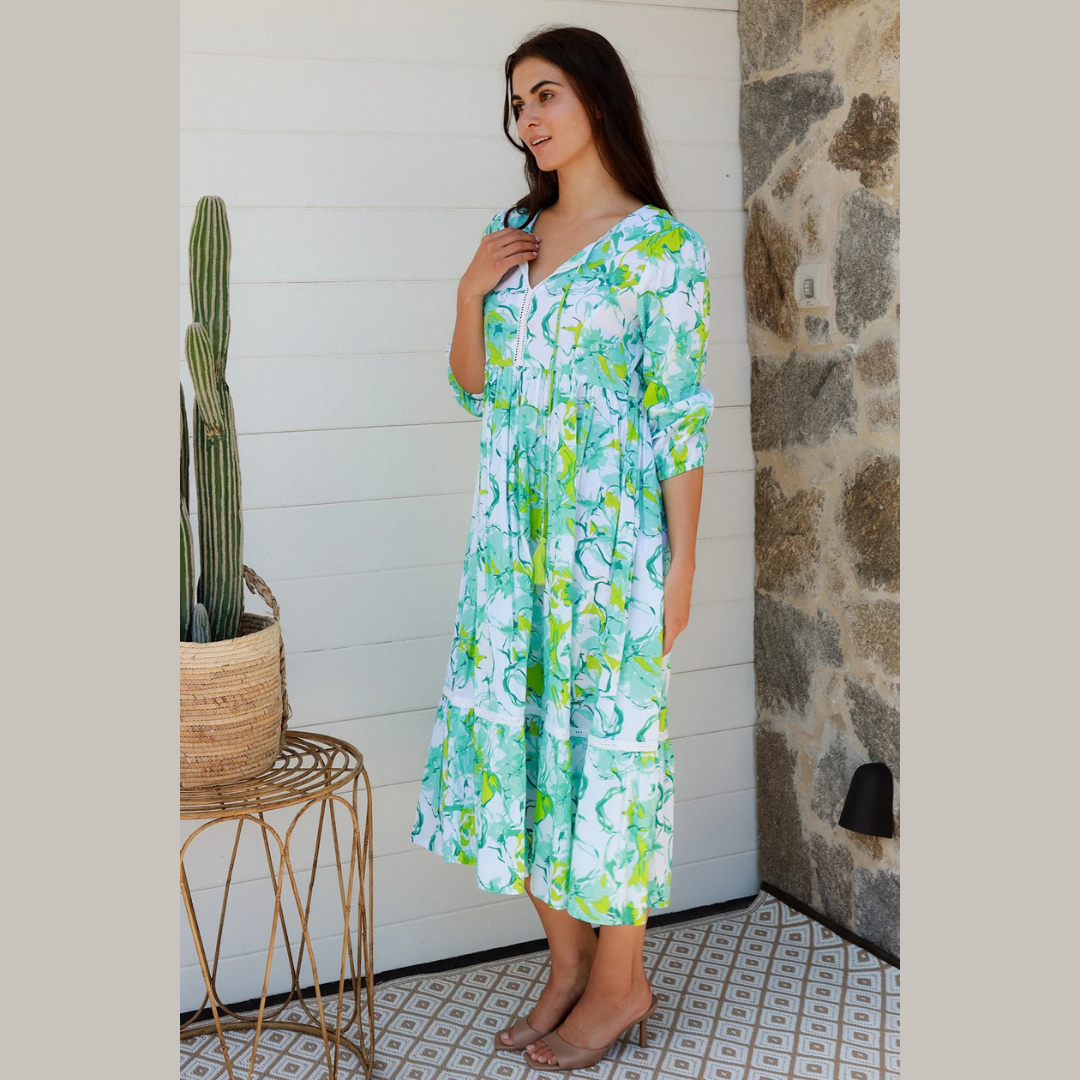 Mahale Cornelia Dress in Lime