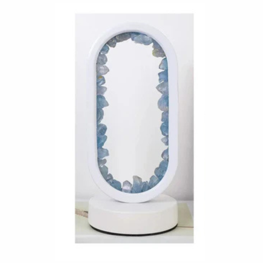 Celestite LED Crystal Oval Lamp