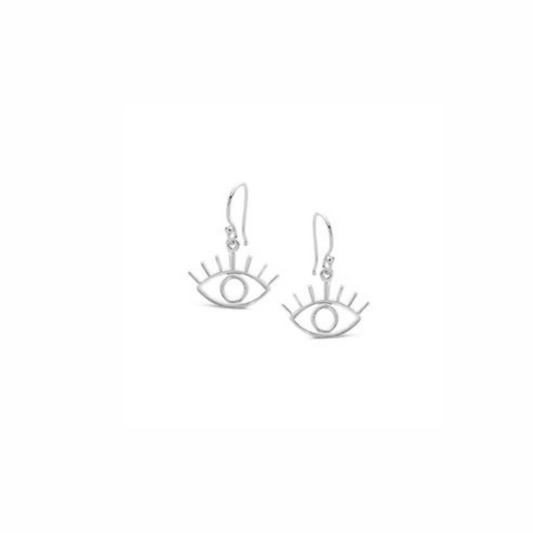 Eye of Horus Silver Earrings