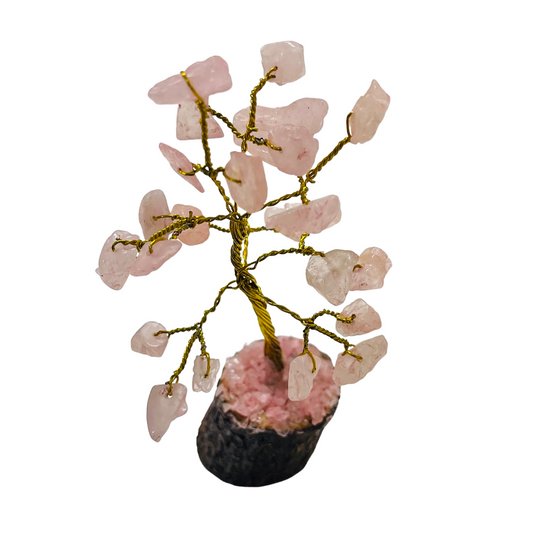 Rose Quartz Crystal Tree Fairy Mini 7cm