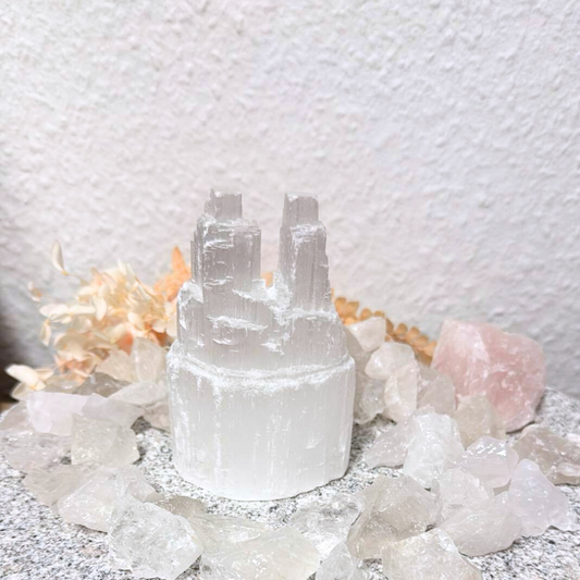 Selenite Twin Tower - 10cm