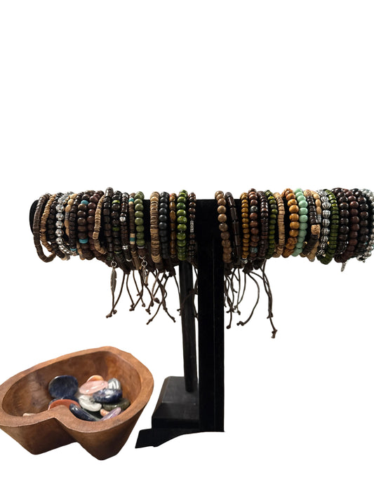 Wood Bead Bracelets Boho