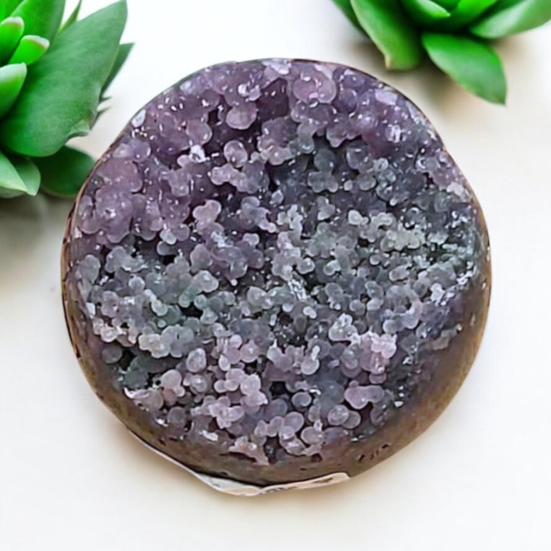 Grape Agate Druzy Sphere 001