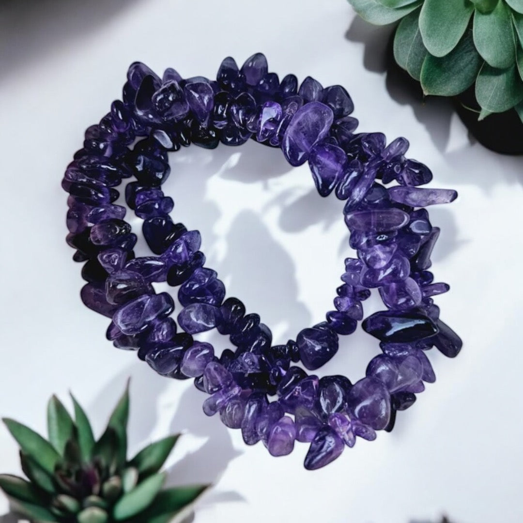 Amethyst Chip Bracelets