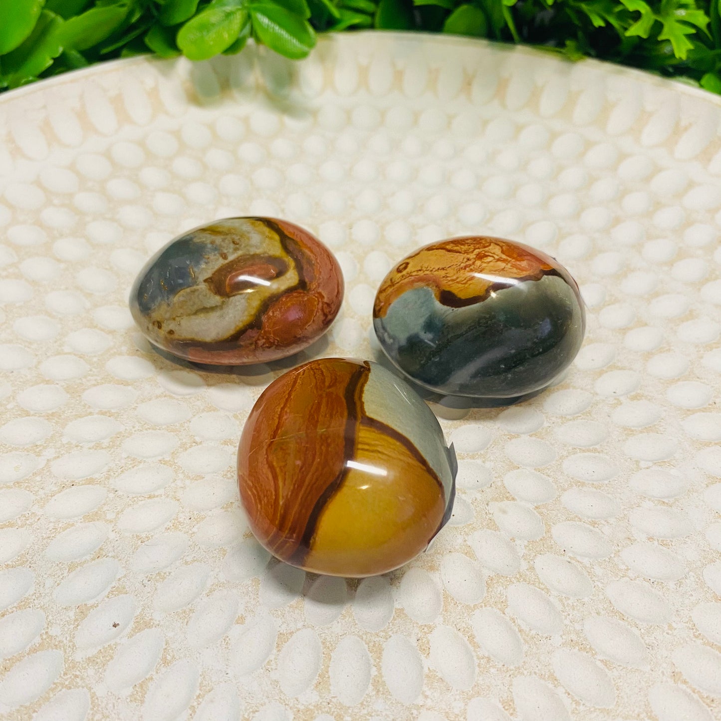 POLYCHROME Jasper  Palm Stones