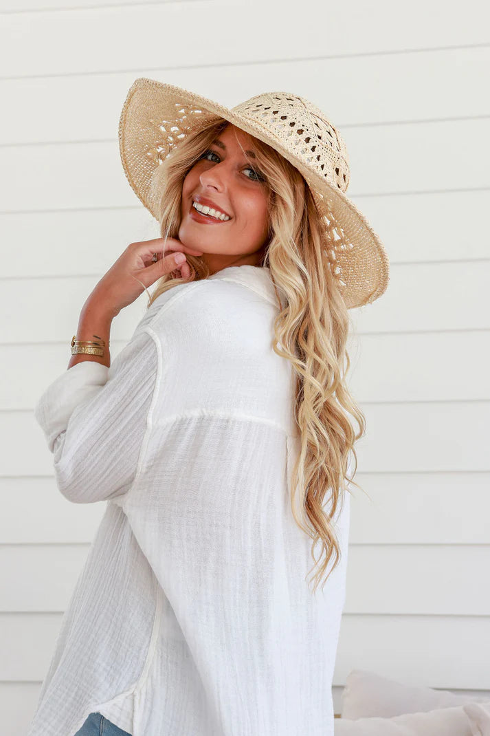 Straw Hat Wide Brim