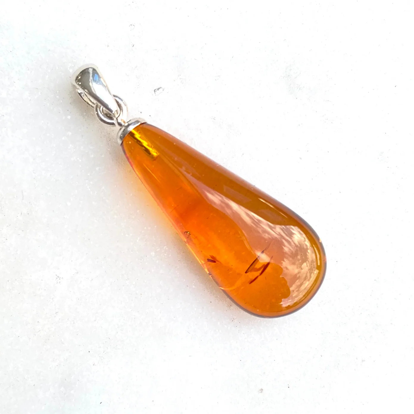 Amber Silver Pendant