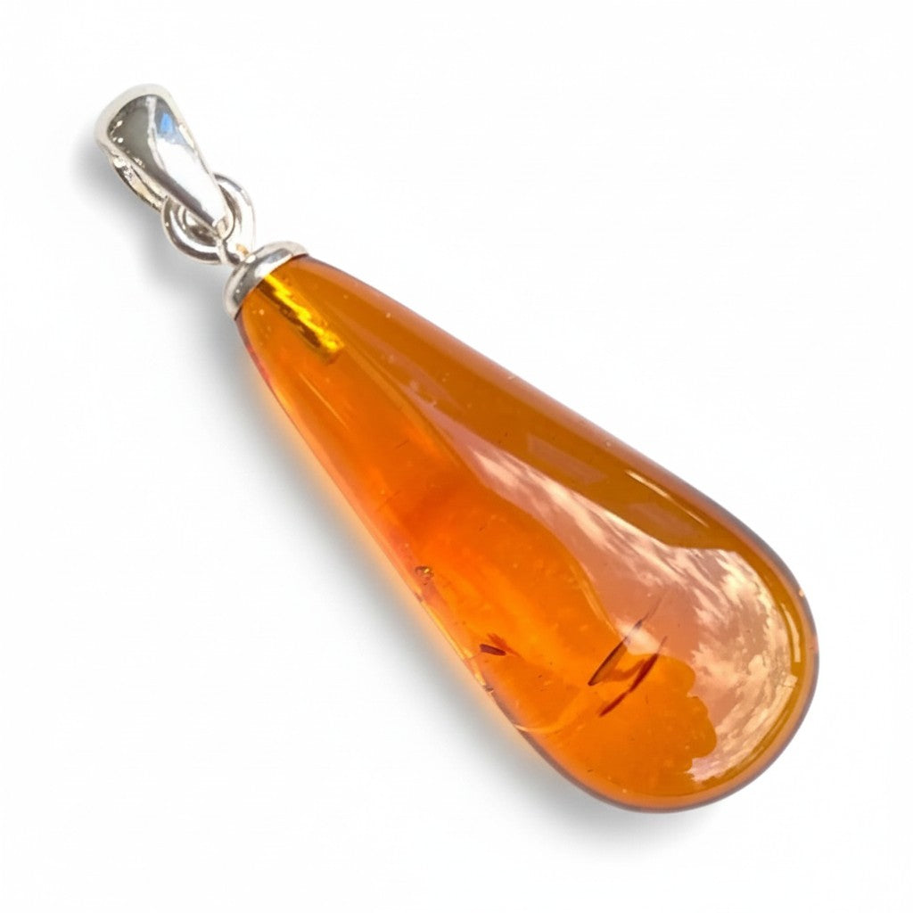 Amber Silver Pendant
