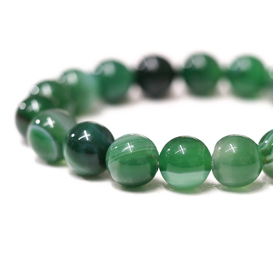 Green Agate Bead Bracelets