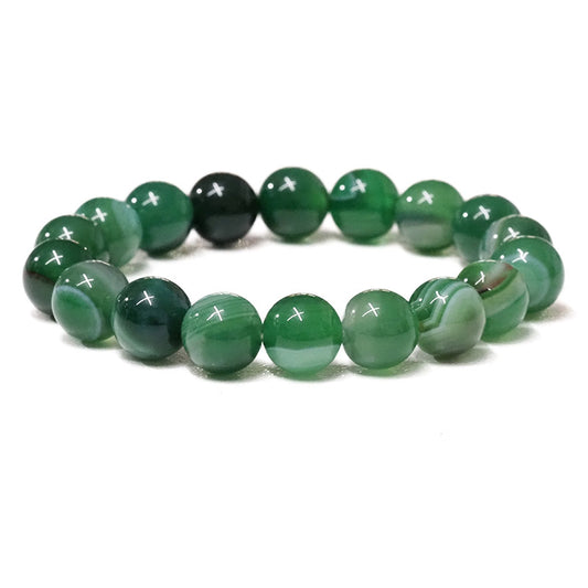 Green Agate Bead Bracelets
