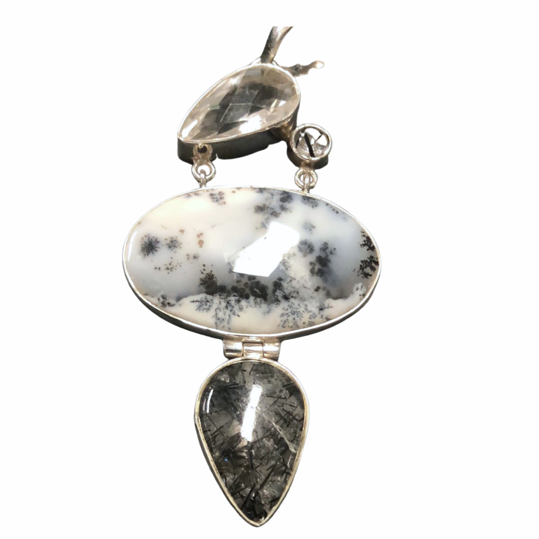 Dendritic Agate Pendant SS