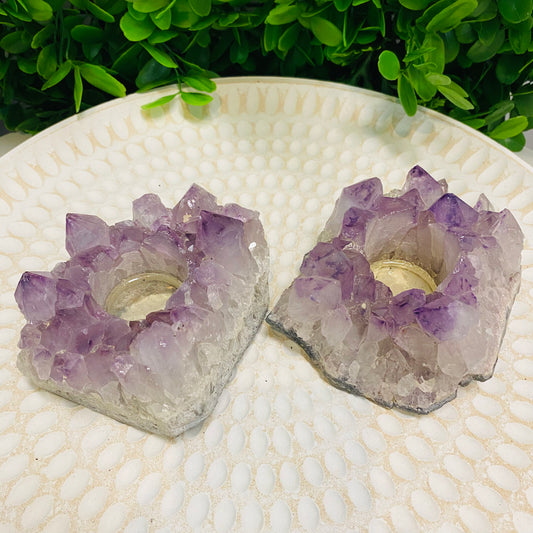 Amethyst Crystal Tealight Holder