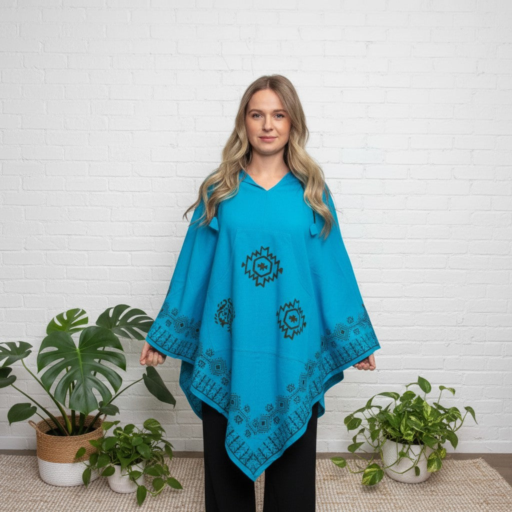Aura Soul Hemp Triangle Poncho
