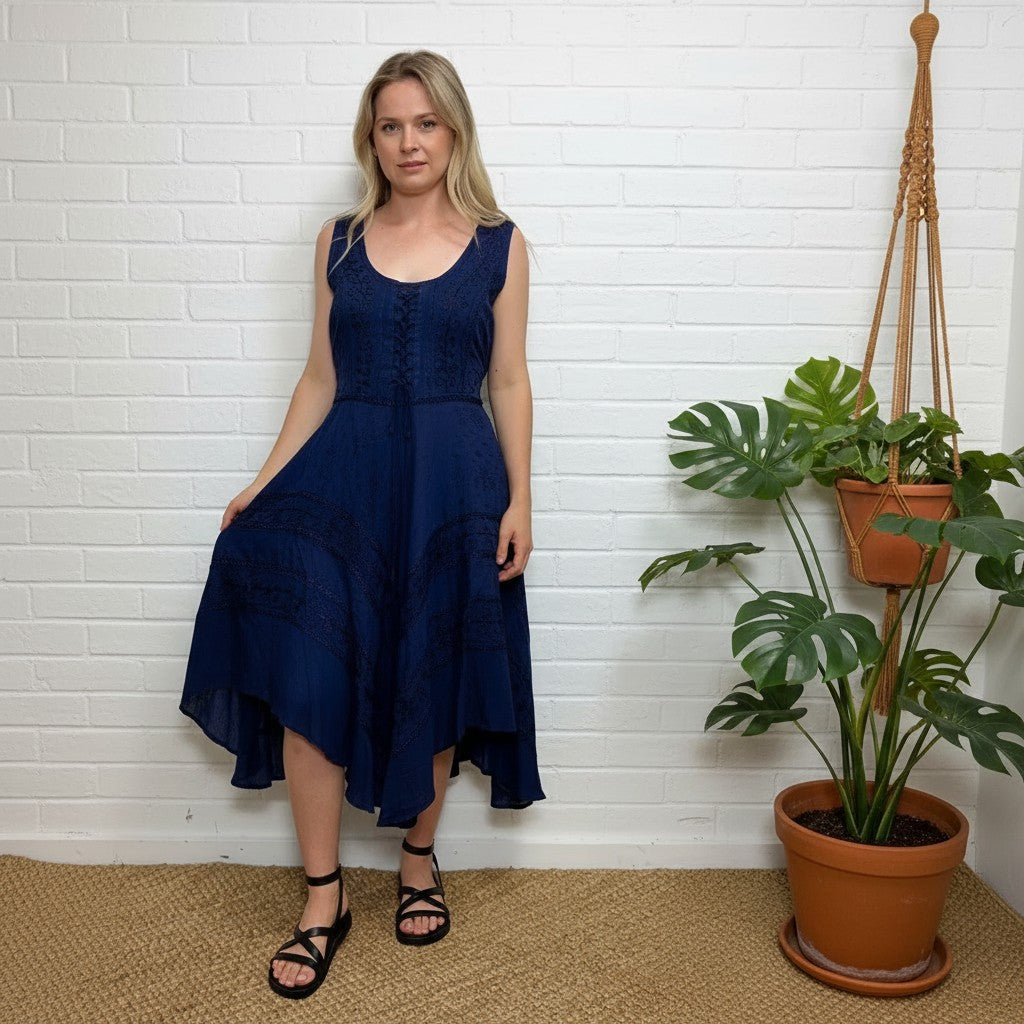 Amethyst Hanky Stonewash Dress