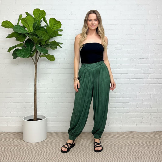 Amina Recrepe Harem Pant