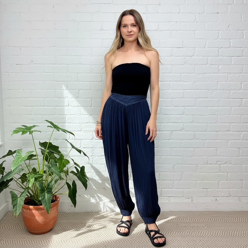 Amina Recrepe Harem Pant