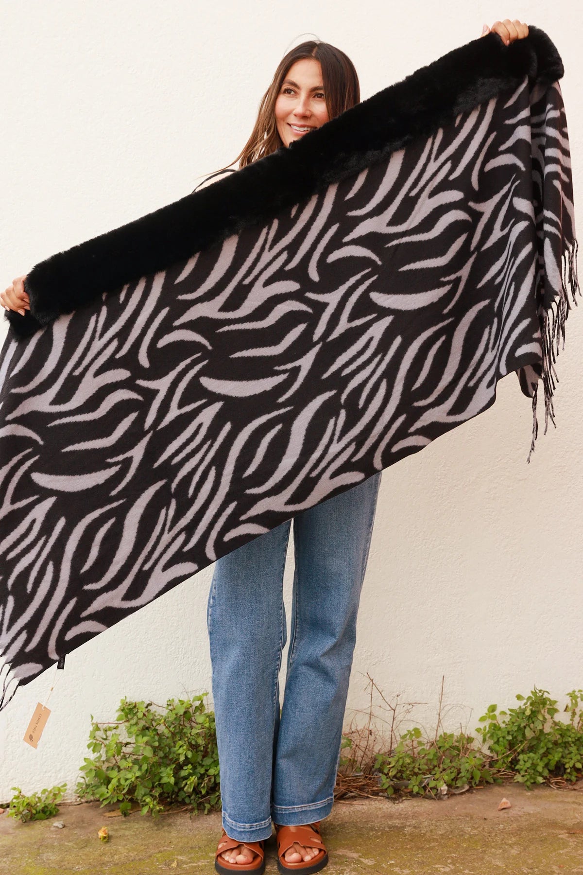 Wrap Scarf Zebra Print