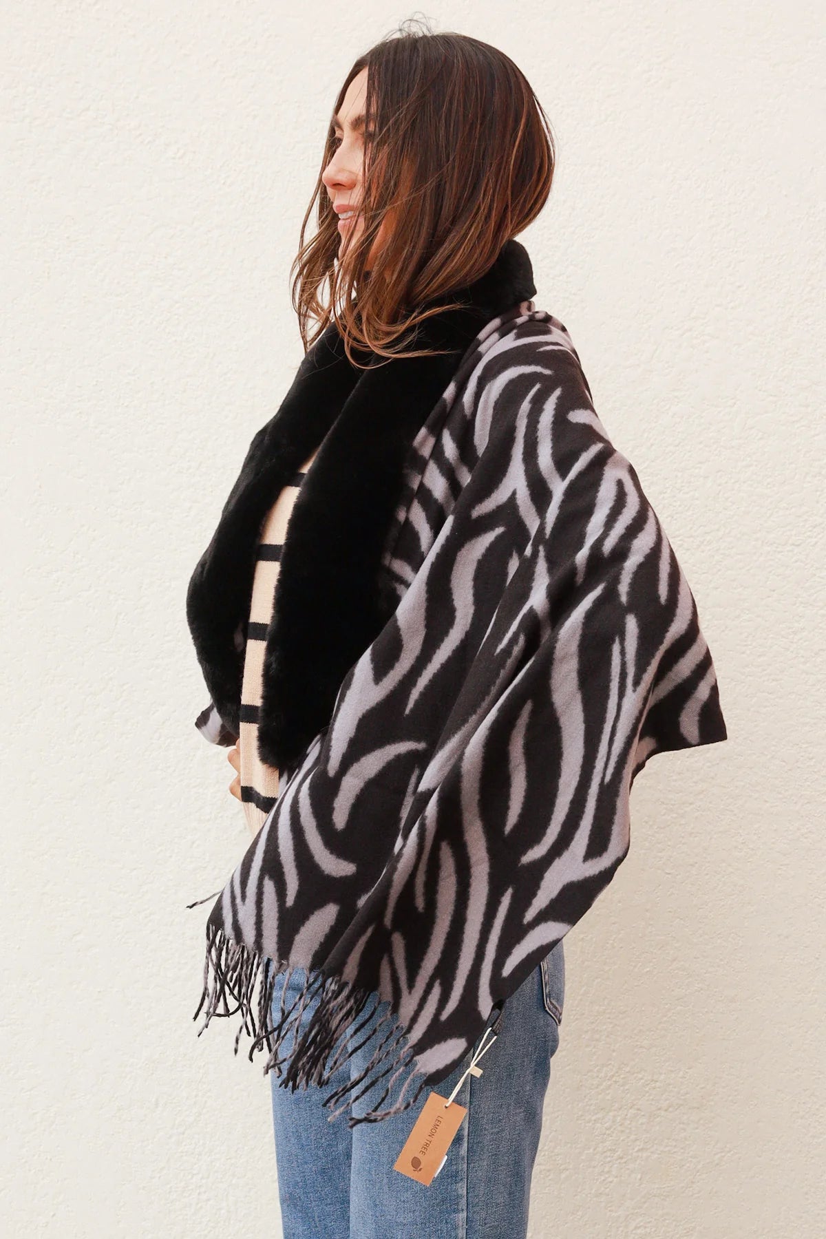 Wrap Scarf Zebra Print