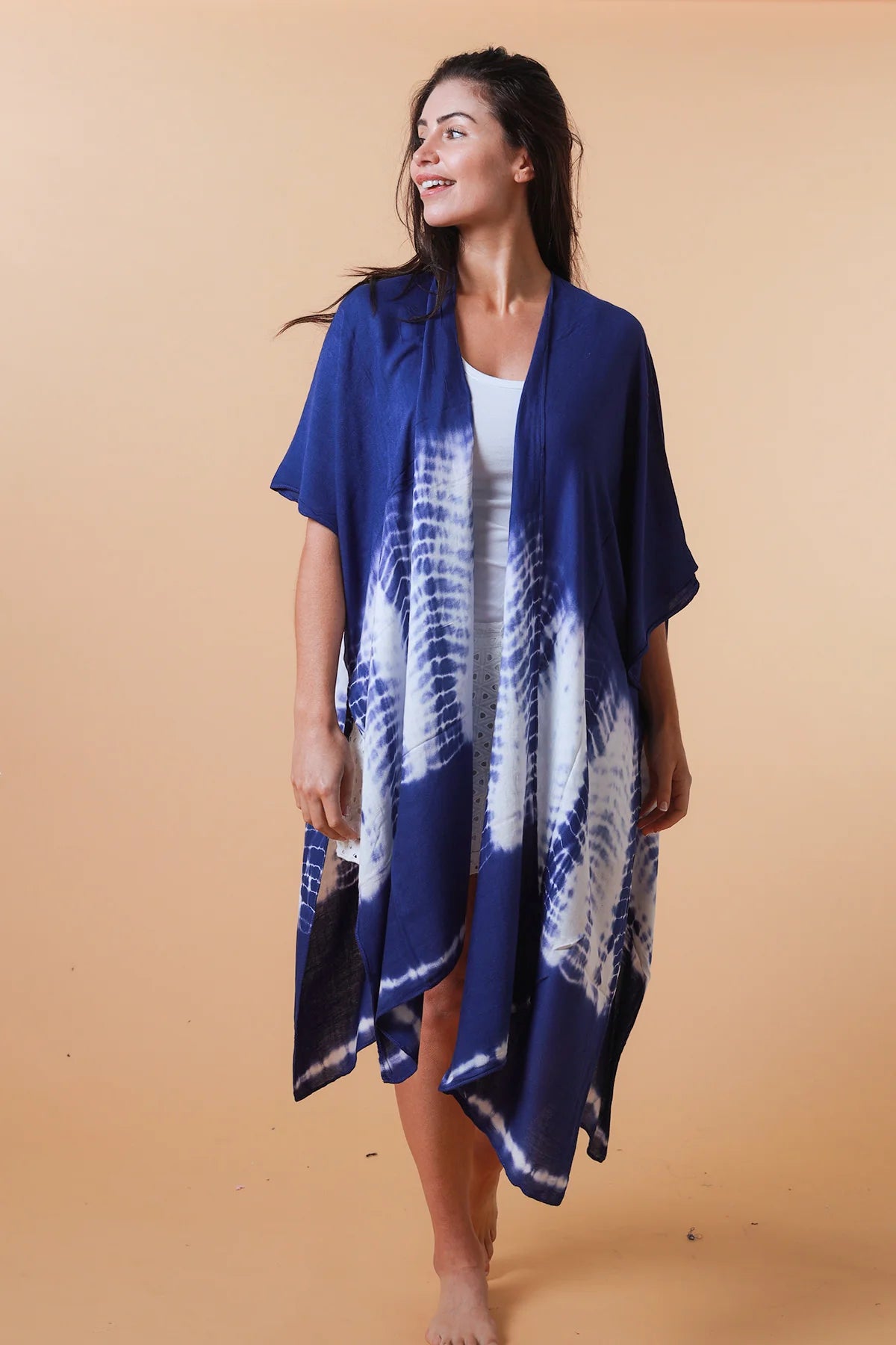 Navy Tie Dye Wrap