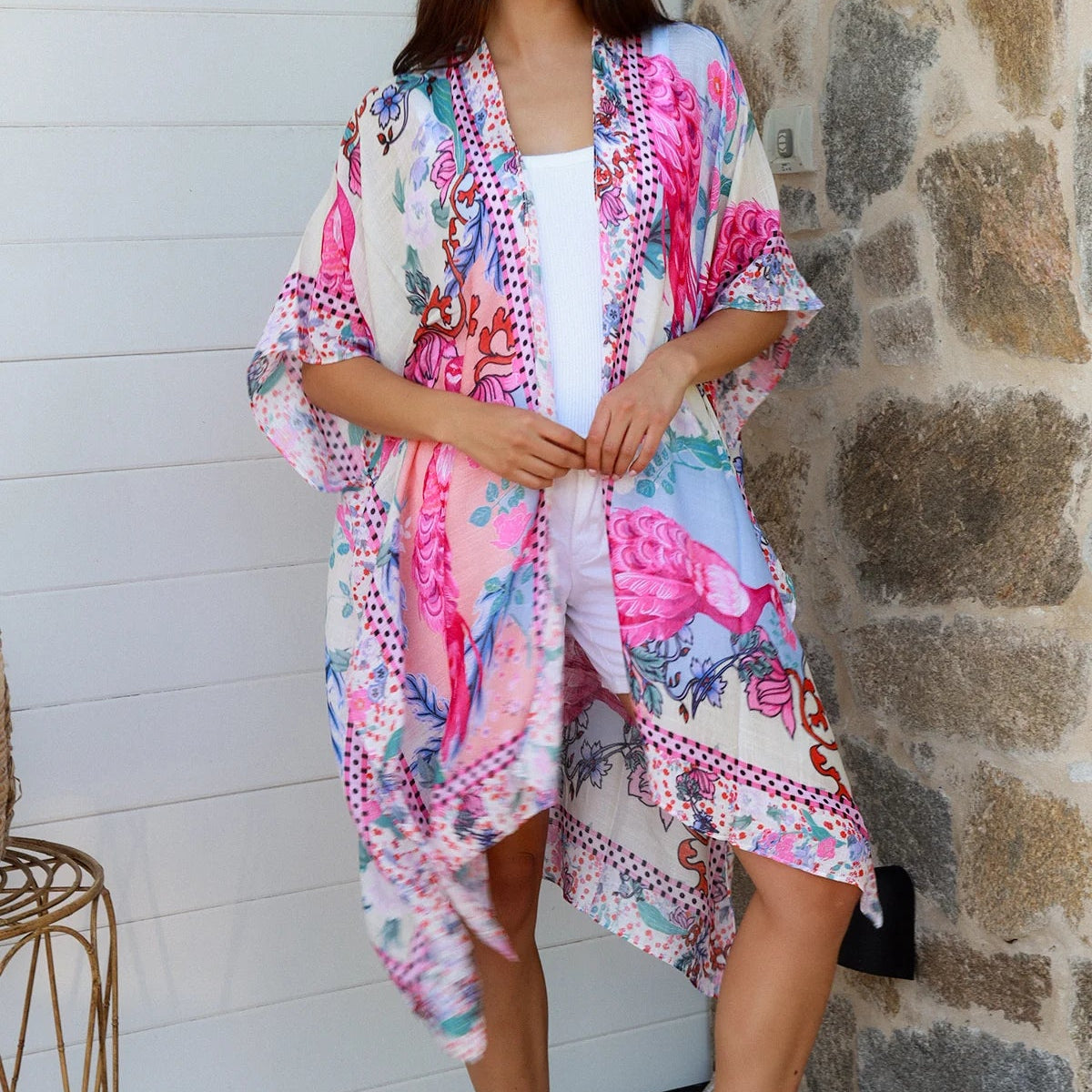 Wrap Top Pink Oriental