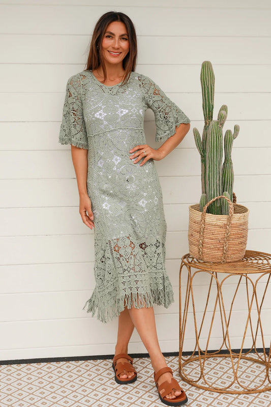 Festival Lace Dress - Jade