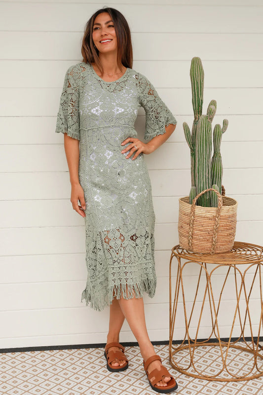 Festival Lace Dress - Jade