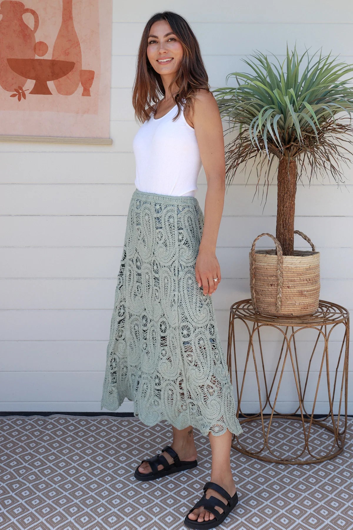 Festival Lace Skirt - Jade