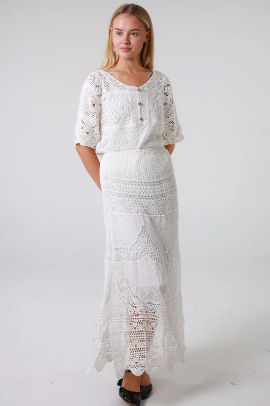 Skirt Festival Lace - White