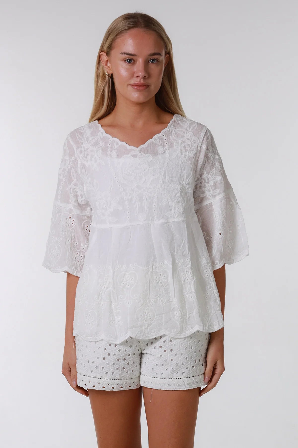 Top Festival Lace - White