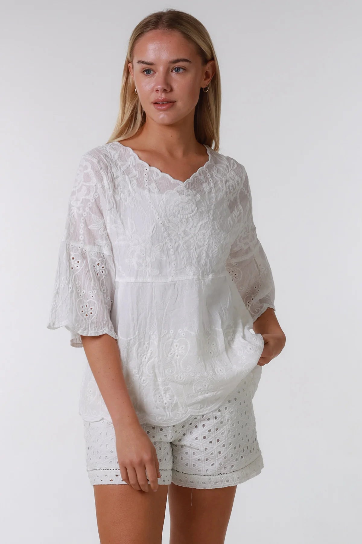 Top Festival Lace - White