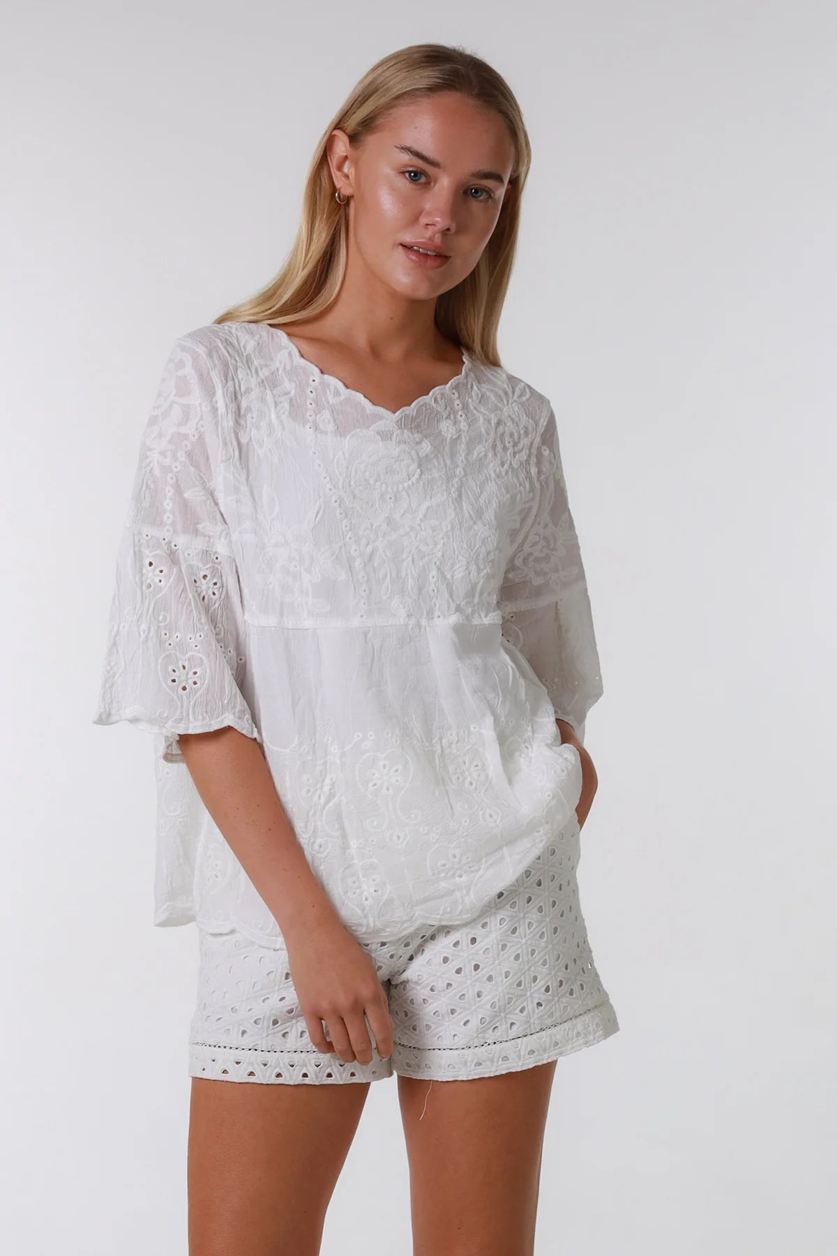 Top Festival Lace - White
