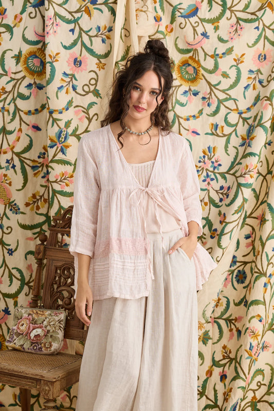 Elodie Short Linen Jacket -Italian Collection
