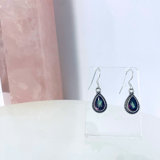 Mystic Topaz Silver Earrings