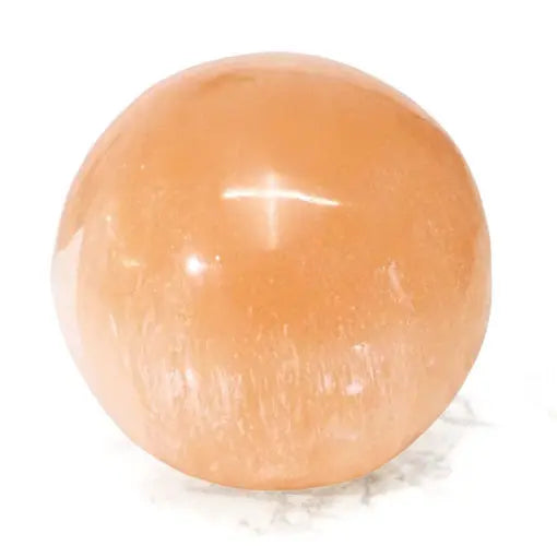 Peach Selenite Sphere 001