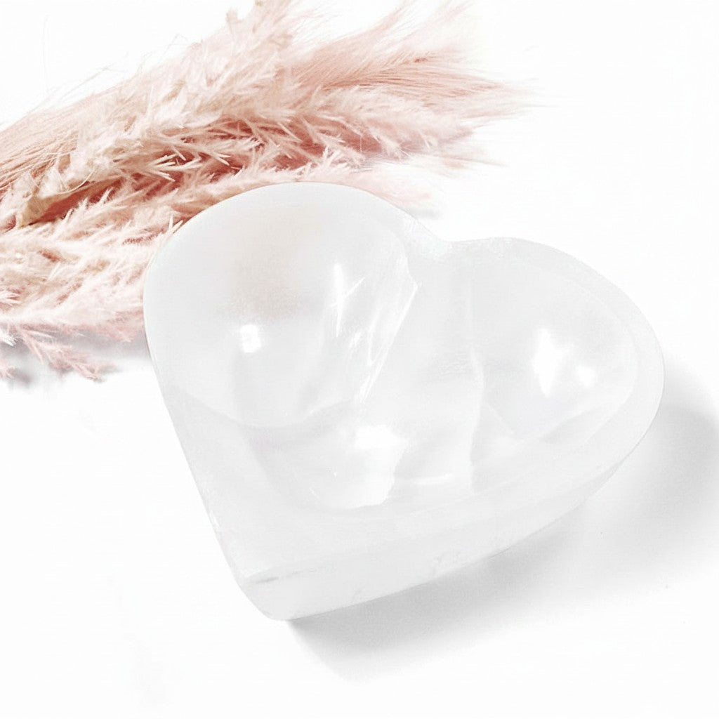 Selenite Heart Bowls