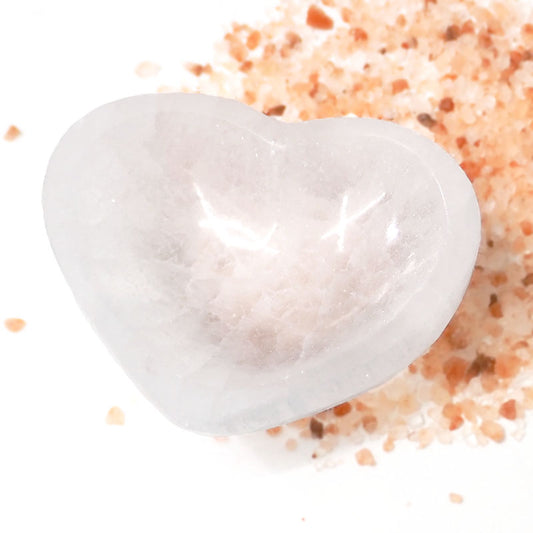 Selenite Heart Bowls - 9cm