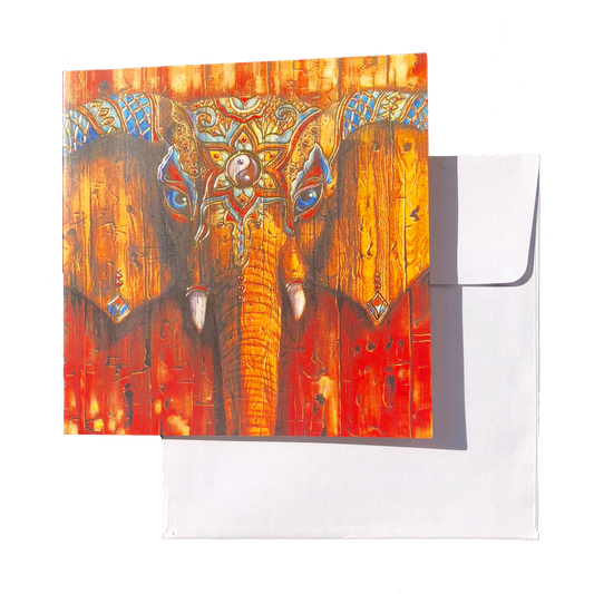 Greeting Cards WISDOM YIN YANG ELEPHANT