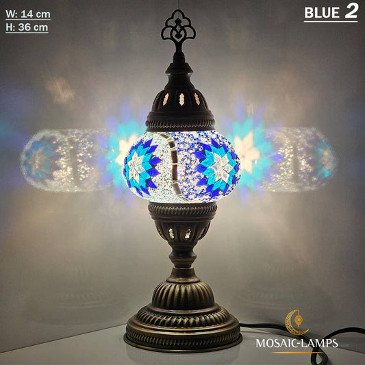 Turkish Mosaic Lamp - Medium Blue 1