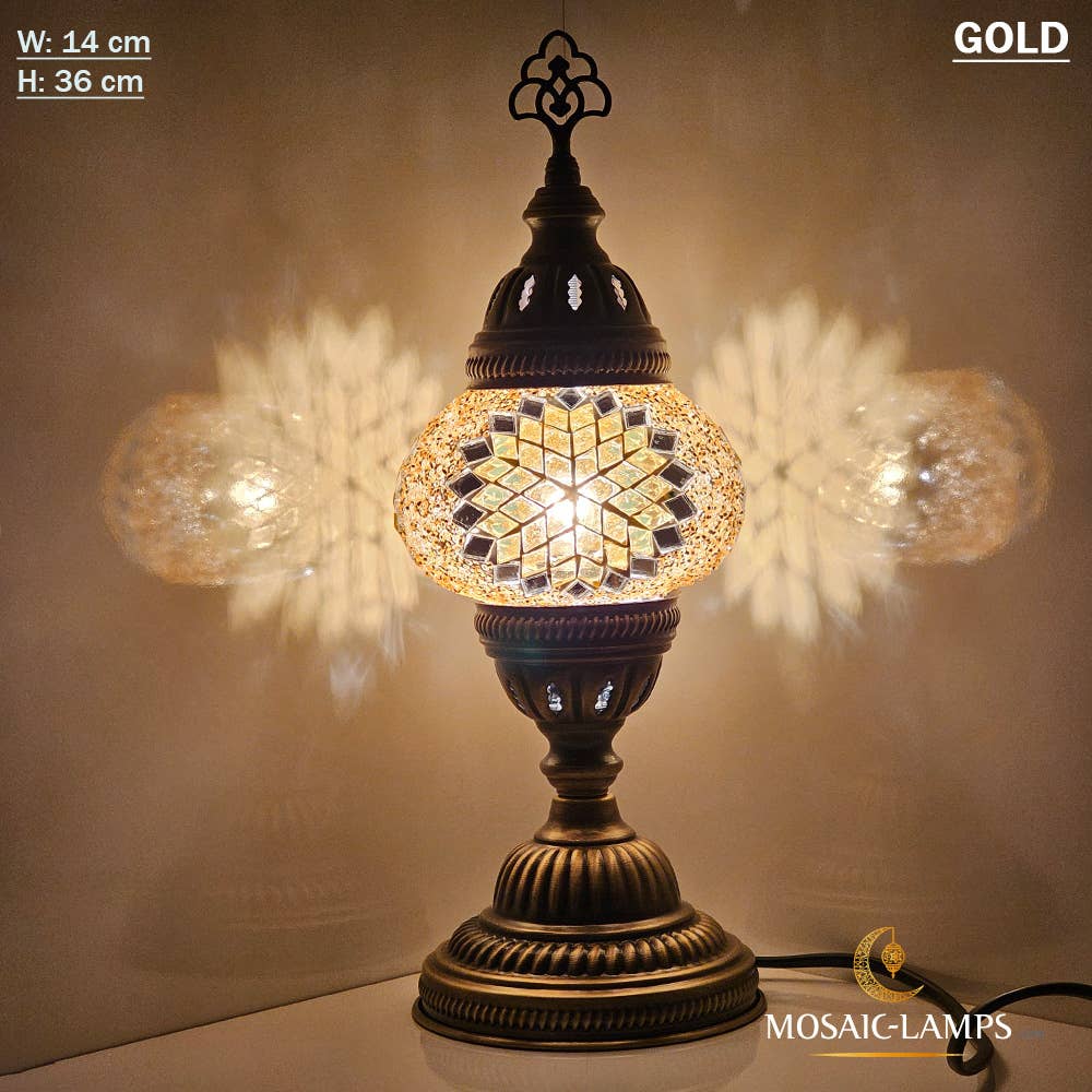 Turkish Mosaic Lamp - Medium Blue 1