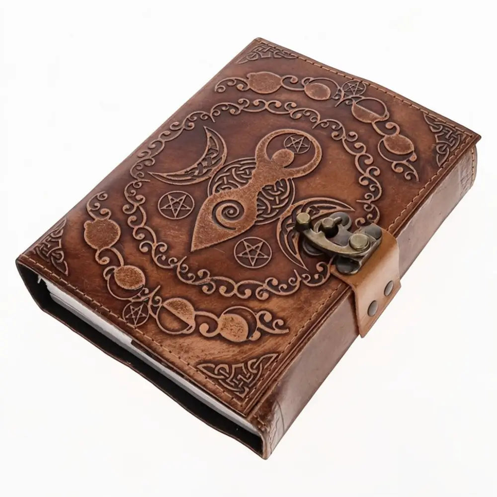 Mother Earth Embossed Leather Journal 13cm X 17cm