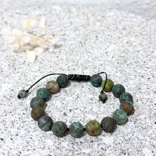 African Crystal Bead Bracelet Adjustable