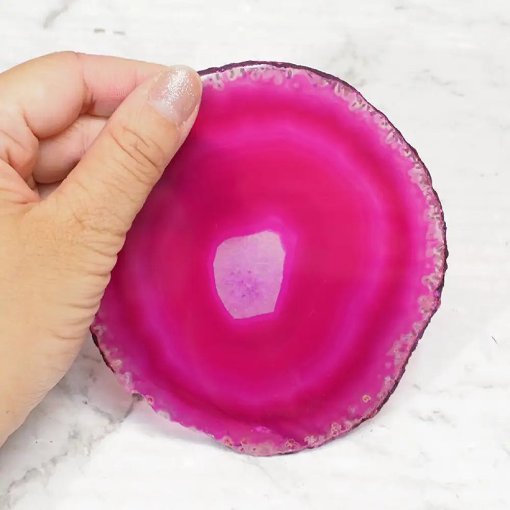 Agate Slices ~ Pink Crystal slice