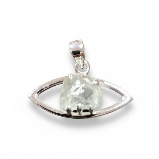 All Seeing Eye Aquamarine Pendant SS PENDANT