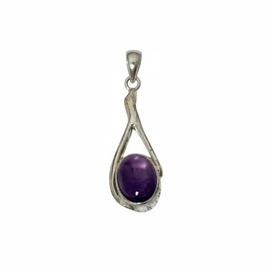 Amethyst Aztec Pendant Silver Pendant