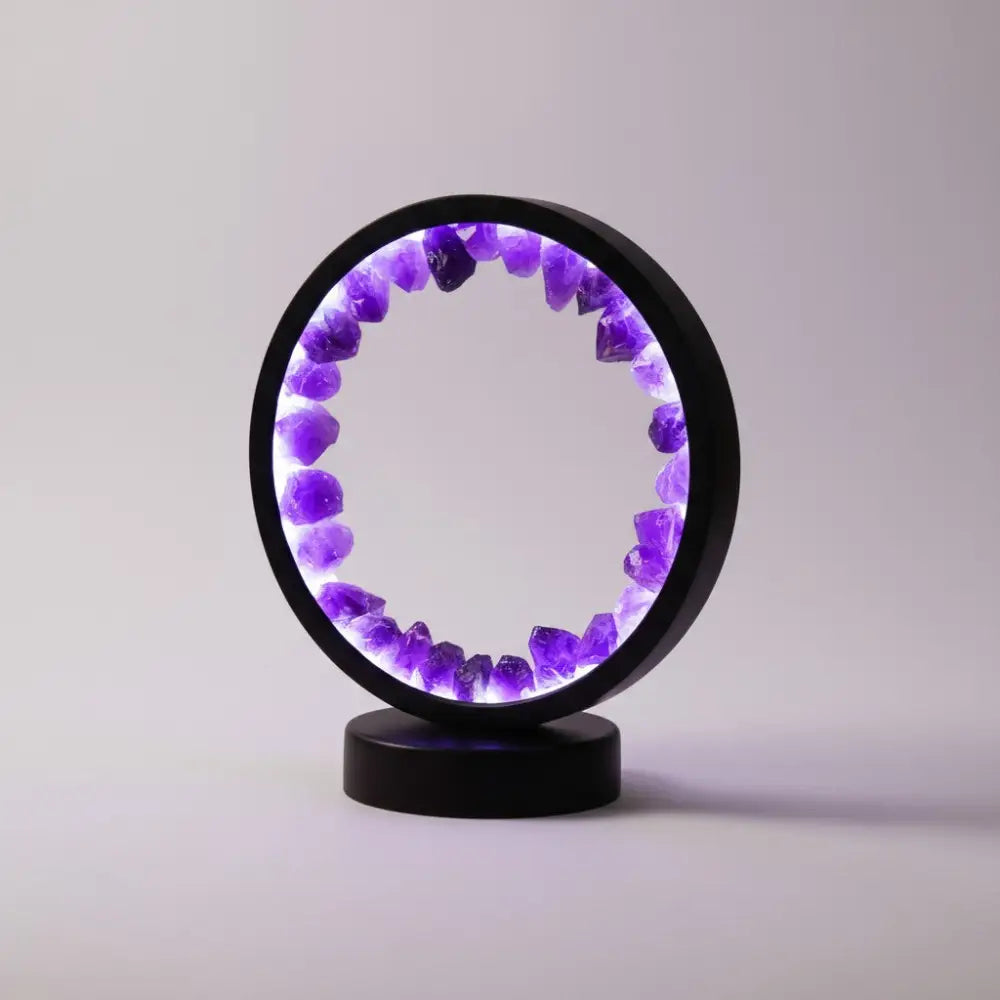 Amethyst Crystal Circular Lamp Lamp