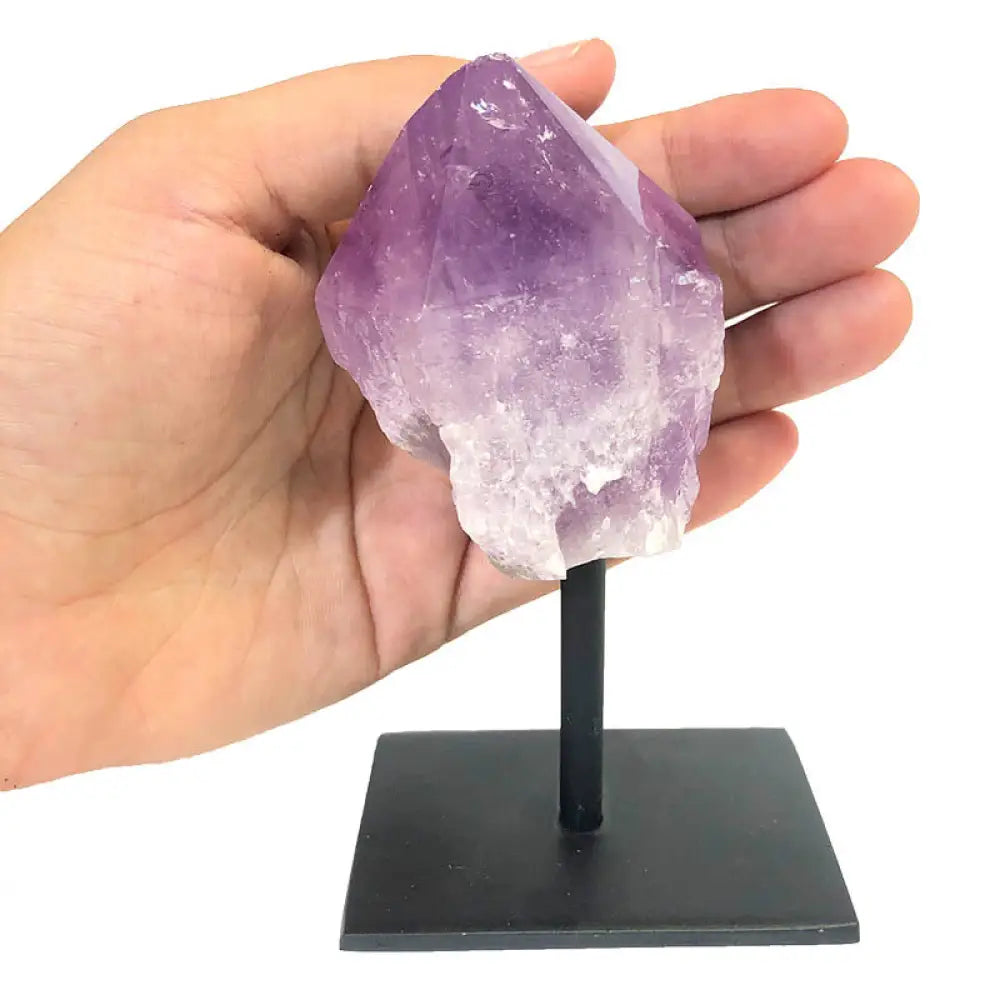 Amethyst Crystal Generator Point on Stand Crystal on stand