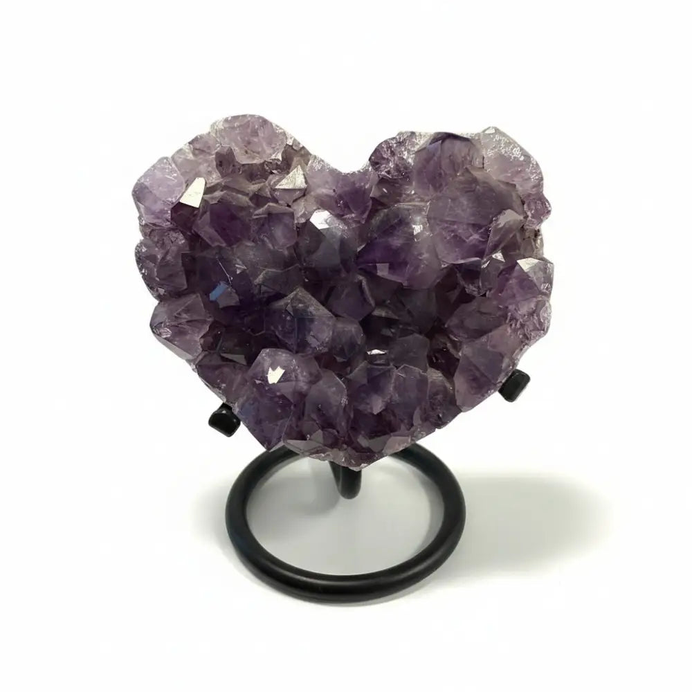 Amethyst Druze Heart on Stand amethyst druze