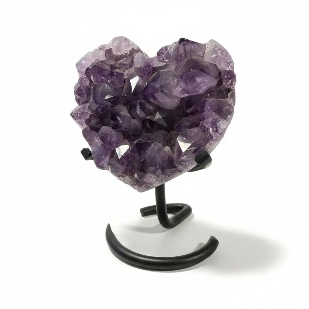 Amethyst Druze Heart on Stand amethyst druze