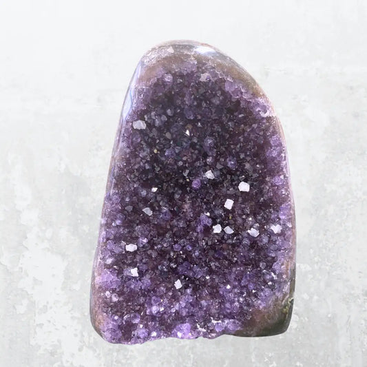 Amethyst Geode Base Cut Polished Edge 011