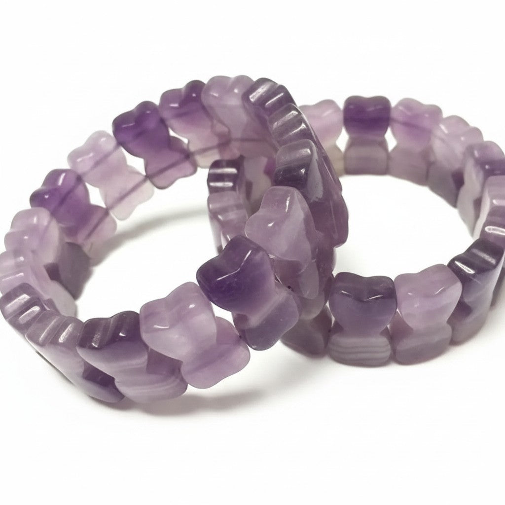 Amethyst Hourglass Bracelet